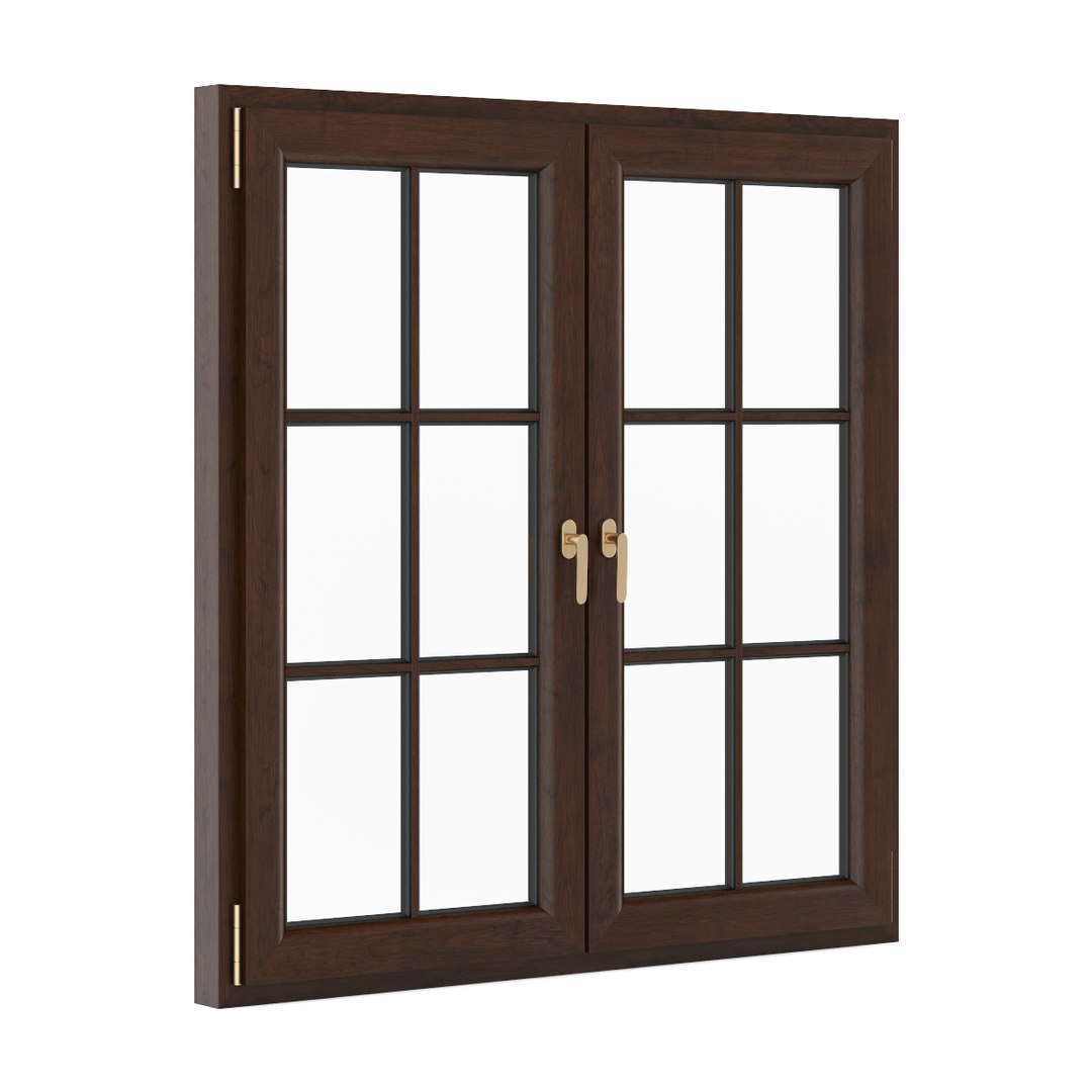 Openable Wooden Window 1530mm 3d Model
