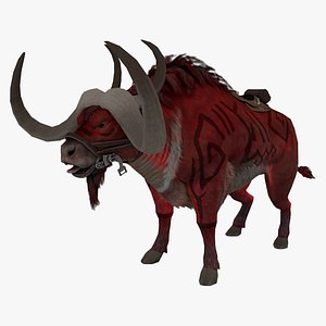 Red Buffalo fully Rigged model 3D model