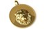 Löwenmedaillon-Anhänger mit Pavé-Diamantbögen 018