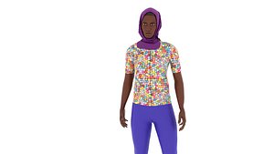 3D Hijab Woman