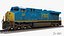 Diesel Locomotive GE ES44AC and Railcar Train Collection