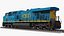 Diesel Locomotive GE ES44AC and Railcar Train Collection