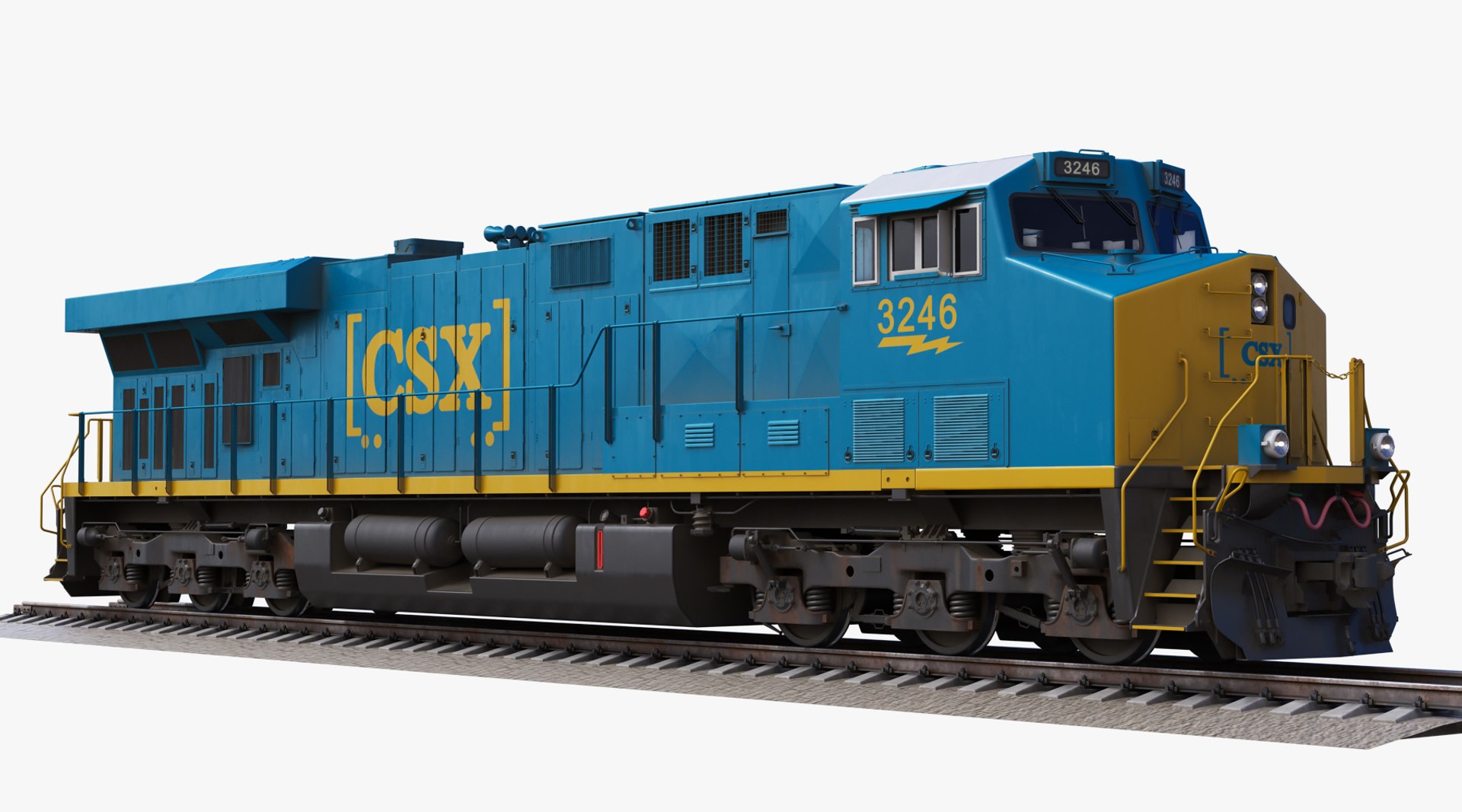 3D diesel locomotive ge es44ac https://p.turbosquid.com/ts-thumb/hQ/0z55Y0/myTl8UmC/es44ac_csx_transportation_06b/jpg/1575480250/1920x1080/fit_q87/a435f305217e07355cb886f860144583a9f86707/es44ac_csx_transportation_06b.jpg