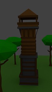 3D medieval tower model