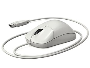 computer mouse plug 3D model