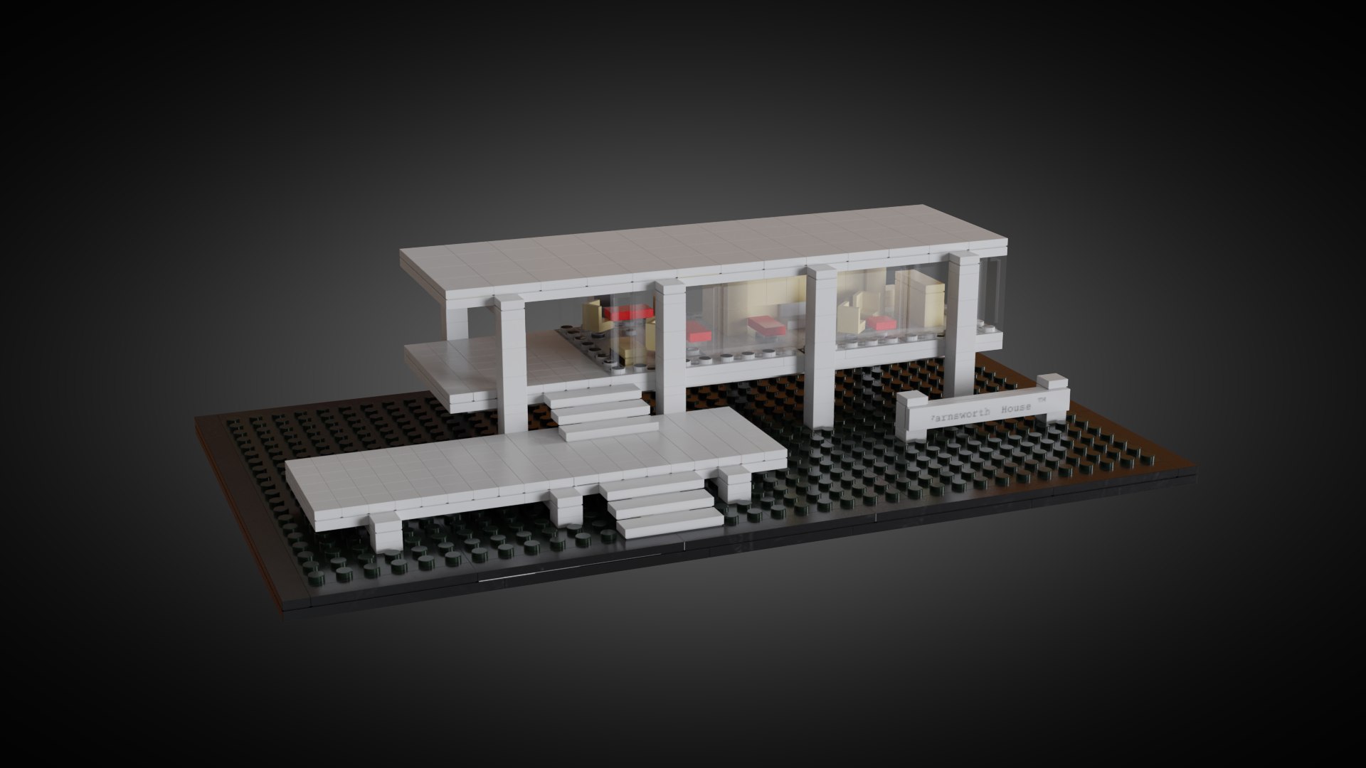 Ray Forskudssalg vedlægge Farnsworth House by Lego 3D - TurboSquid 1763384