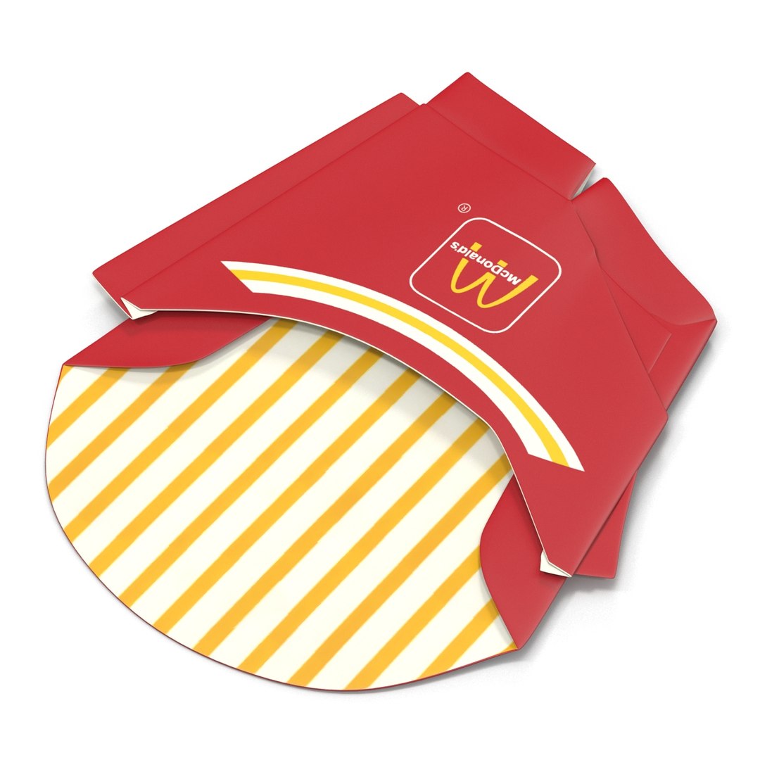 3ds French Fry Boxes Mcdonalds