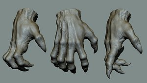 Creature hand poses 3D model