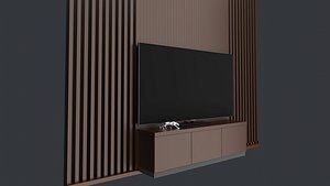 3D TV Stand furniture and TV led 3D model