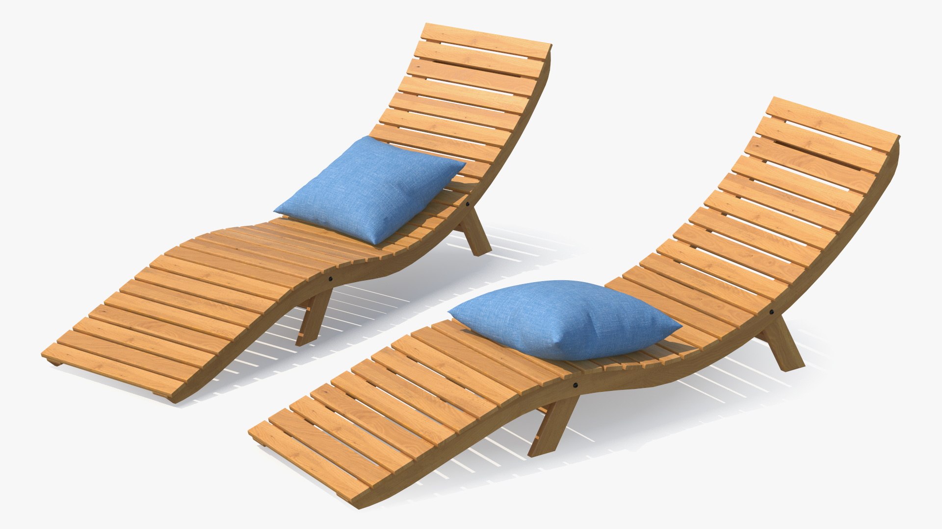 Beach Lounger 3D model preview