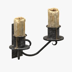 3D wall candle holder model