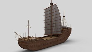 3D Chinese Boat 01