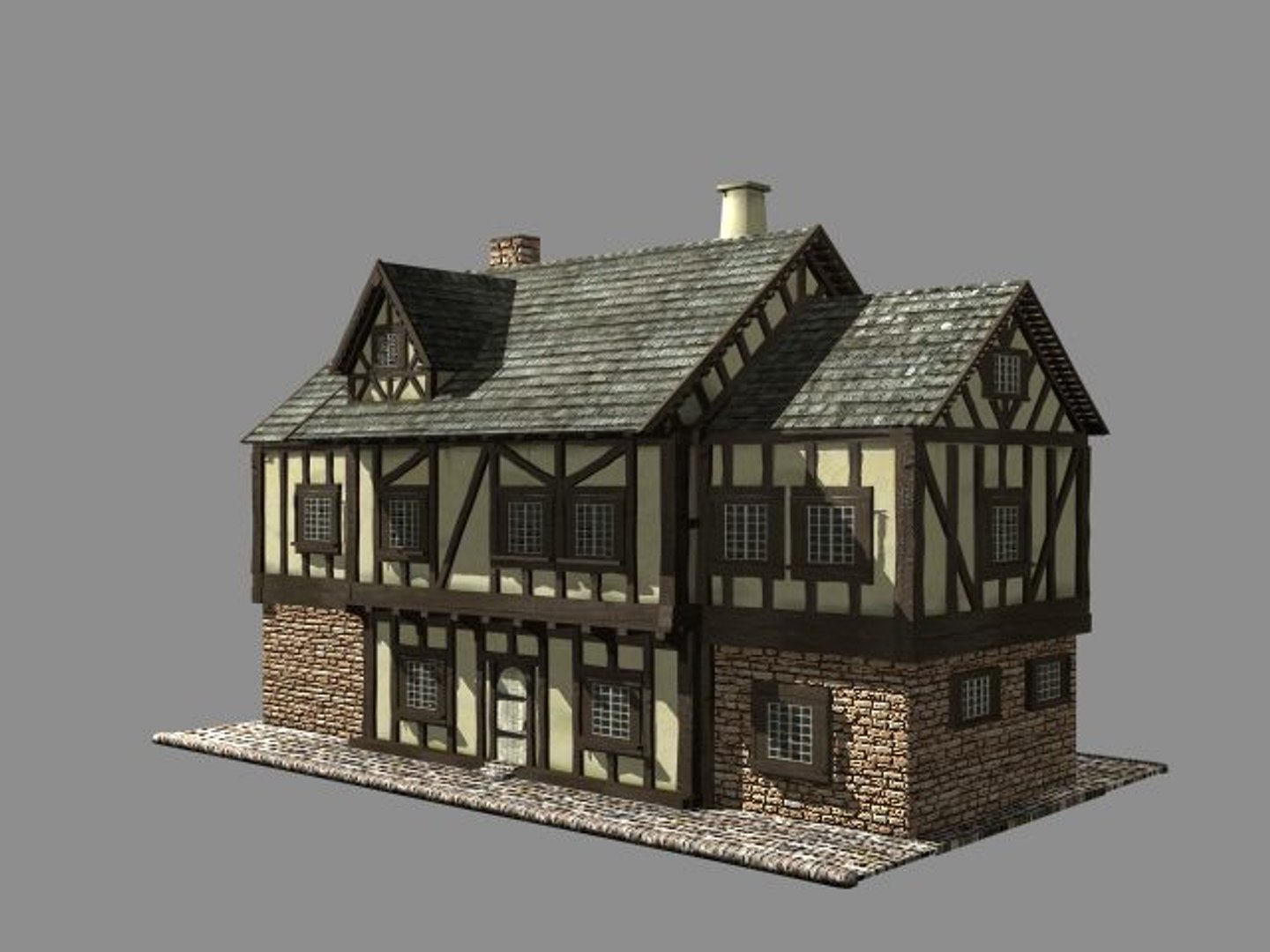 3ds Max Building Medieval House