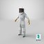 woman beekeeper suit t 3D model