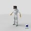woman beekeeper suit t 3D model