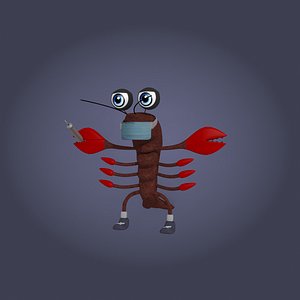 cartoon crayfish doctor