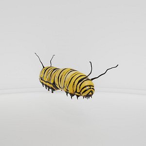 3D model Realistic Detailed Caterpillar