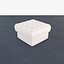 White Leather Tufted ottoman 1 3D