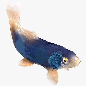 Japanese Carp Fish Rigged L1833 3D model