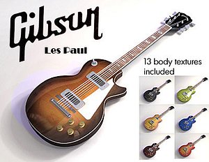 Electric Guitar - Gibson Les Paul for LightWave 3D