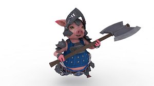 3D Pig character