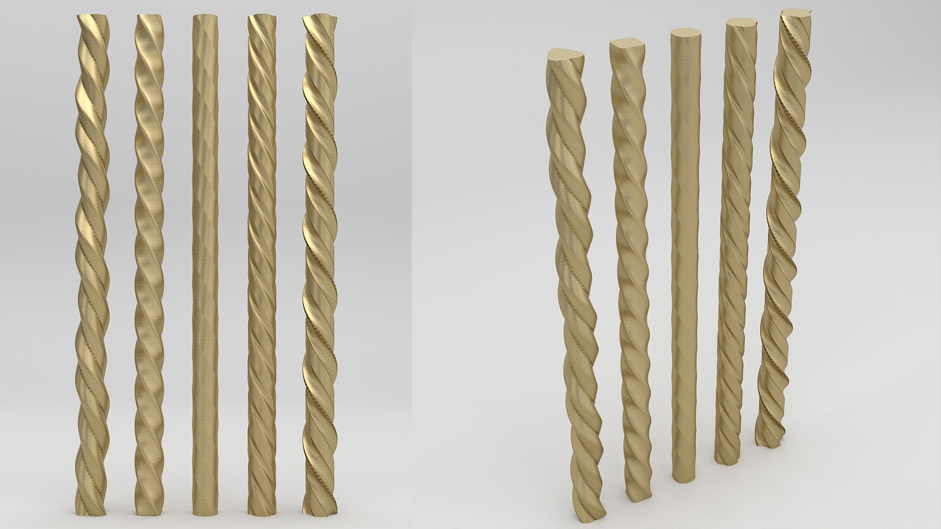 3D Model Twisted Columns - TurboSquid 2190104
