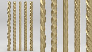 3D model Twisted Columns