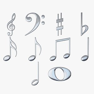 Silver Musical Notes