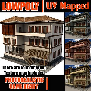 Lowpoly ottoman house LPBldX40