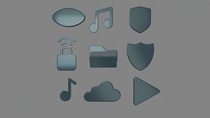 3D model icons