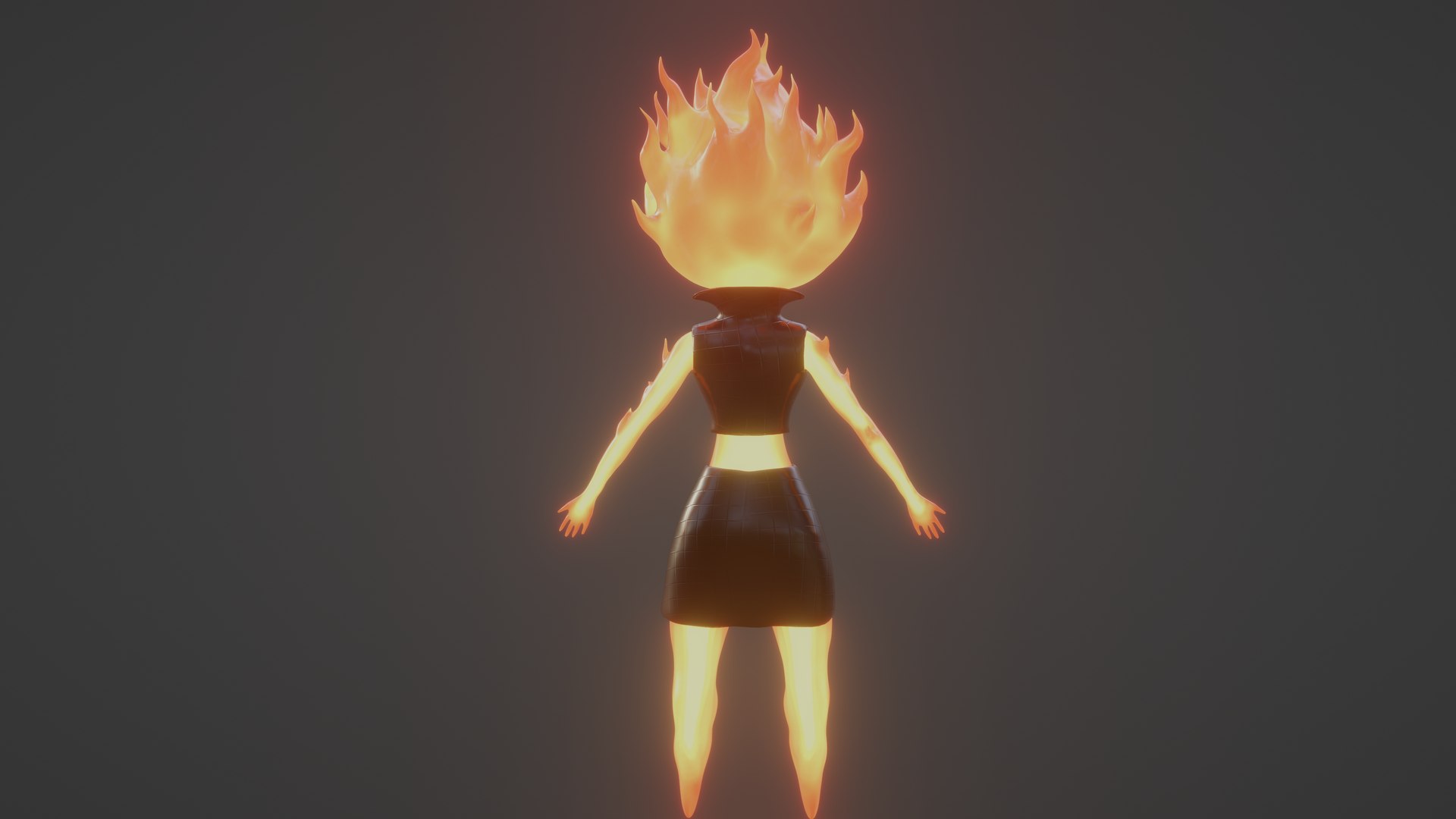 3D Ember Lumen Pixar Elemental Rigged Animation And Game Ready ...
