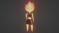 Ember Lumen Pixar Elemental Rigged Animation and Game Ready
