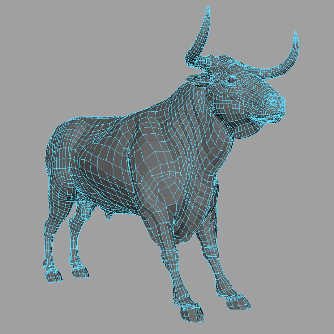 3D FBX bull animal bullfight