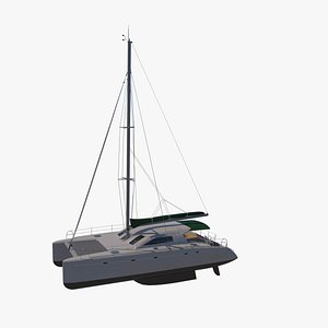 3D Sea Yacht Catamaran