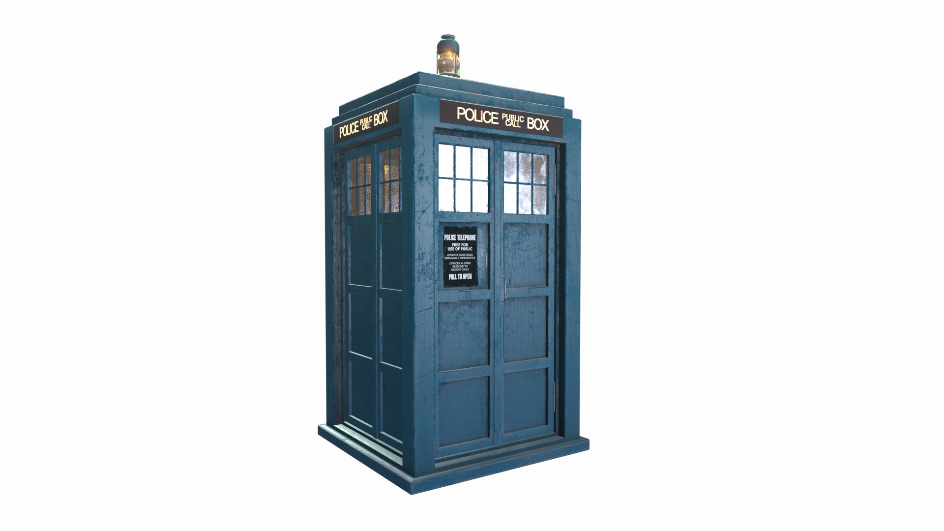 3D TARDIS Doctor Who Low-poly Textured Model - TurboSquid 2345777