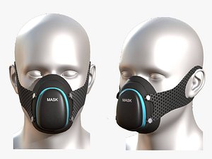 Gas mask plastic protection isolated
