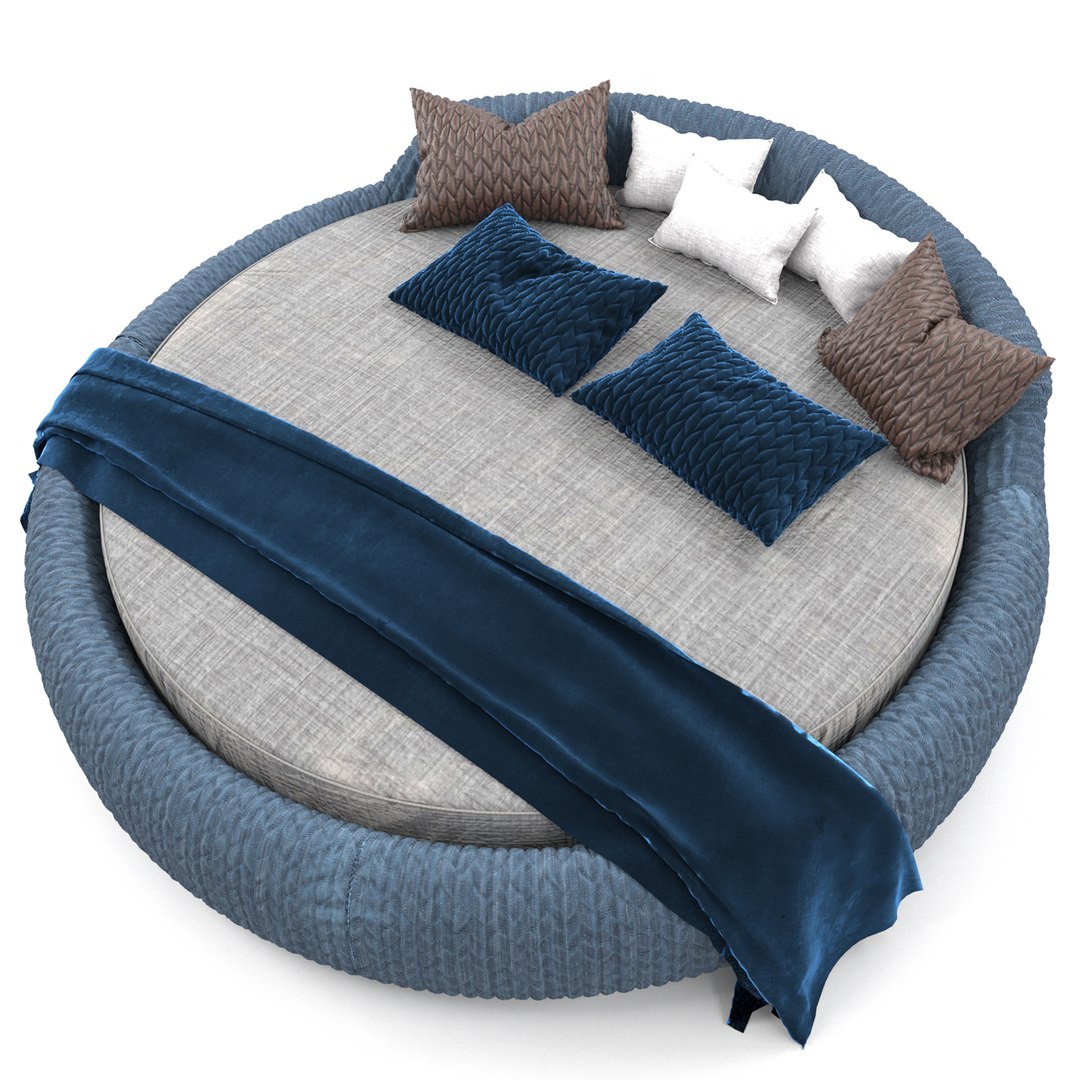 Round Bed 3d Model Turbosquid 1780747