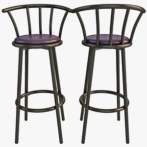 coaster dining barstool 3d obj