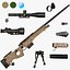 Modular sniper rifle pack AWP AWM L96A3 Arctic Warfare Lapua Magnum 338