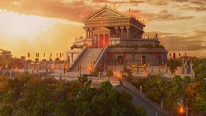 Temple of Jupiter Optimus Maximus Environment 3D model