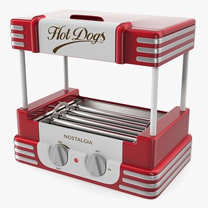 3D retro hot dog roller model