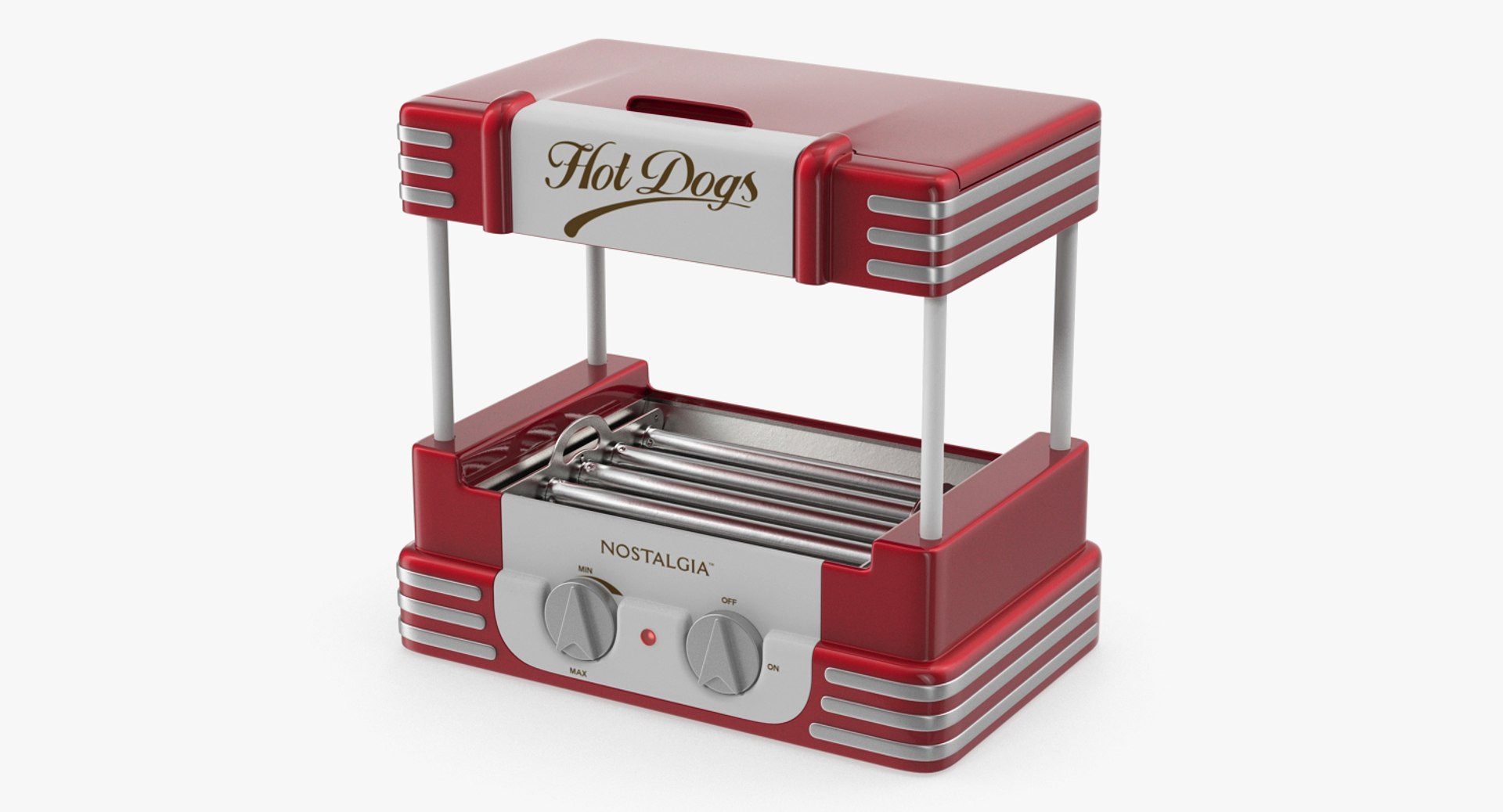 Retro Hot Dog Roller Grill 3D Model 3D model preview