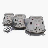 Mars Colony Structure 3D Model