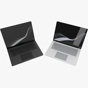 3D Microsoft Surface Laptop 2026 15 Rigged Black and Platinum