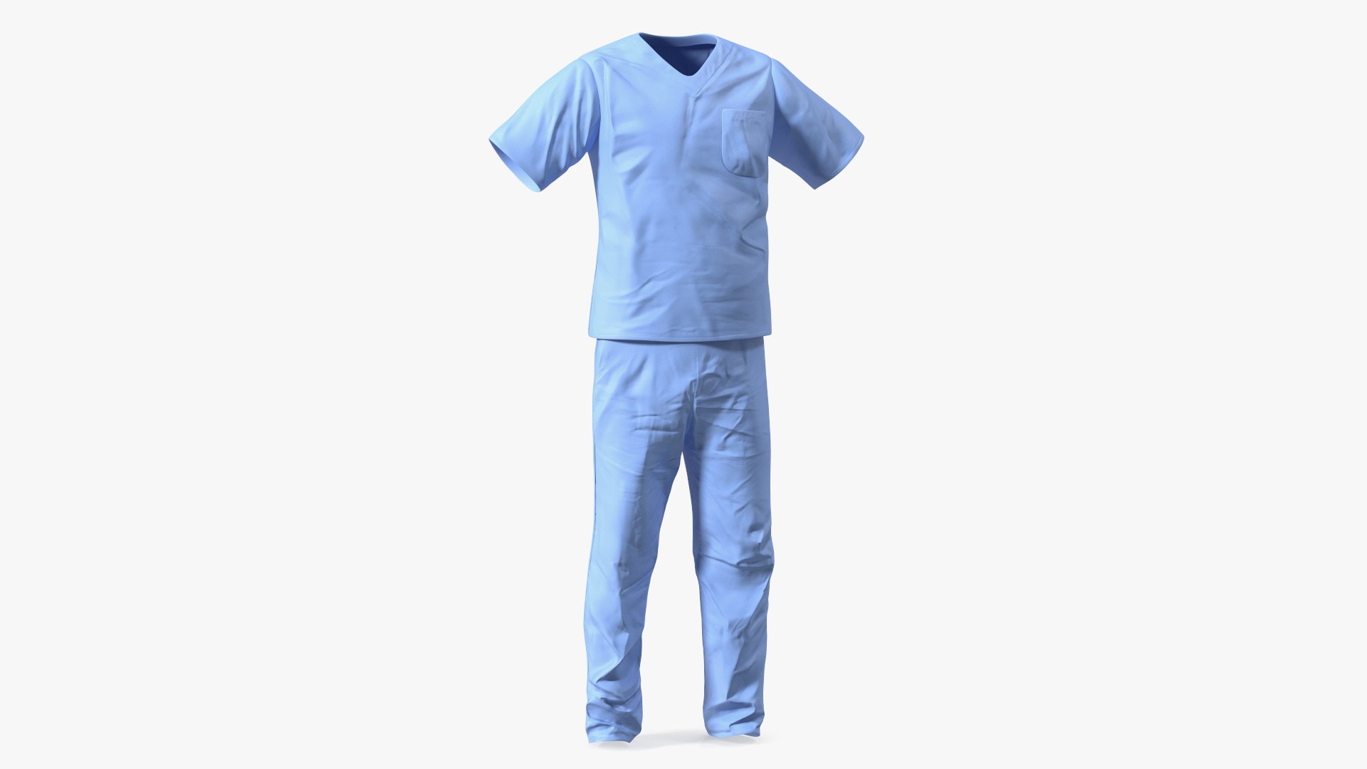 Dr Dress Scrub Suit for Man 3D model preview