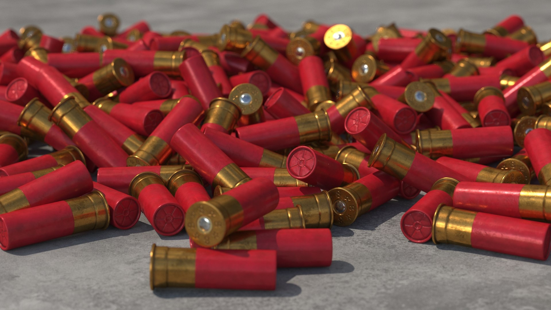 Box of 8 Gauge Shotgun Shells 3D model preview