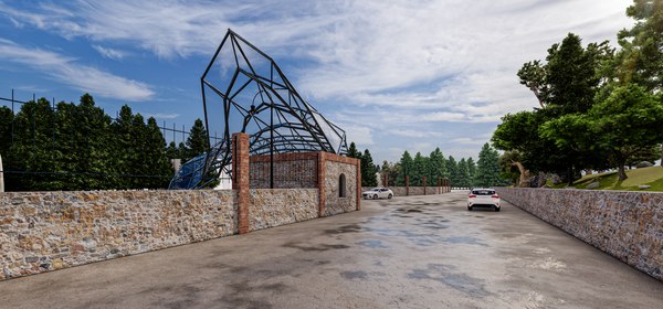 Space Frame Structure Top Cover Revit 3D model 3D 모델 - TurboSquid 2083934