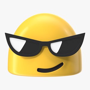 Cool Face Android Emoji 3D model