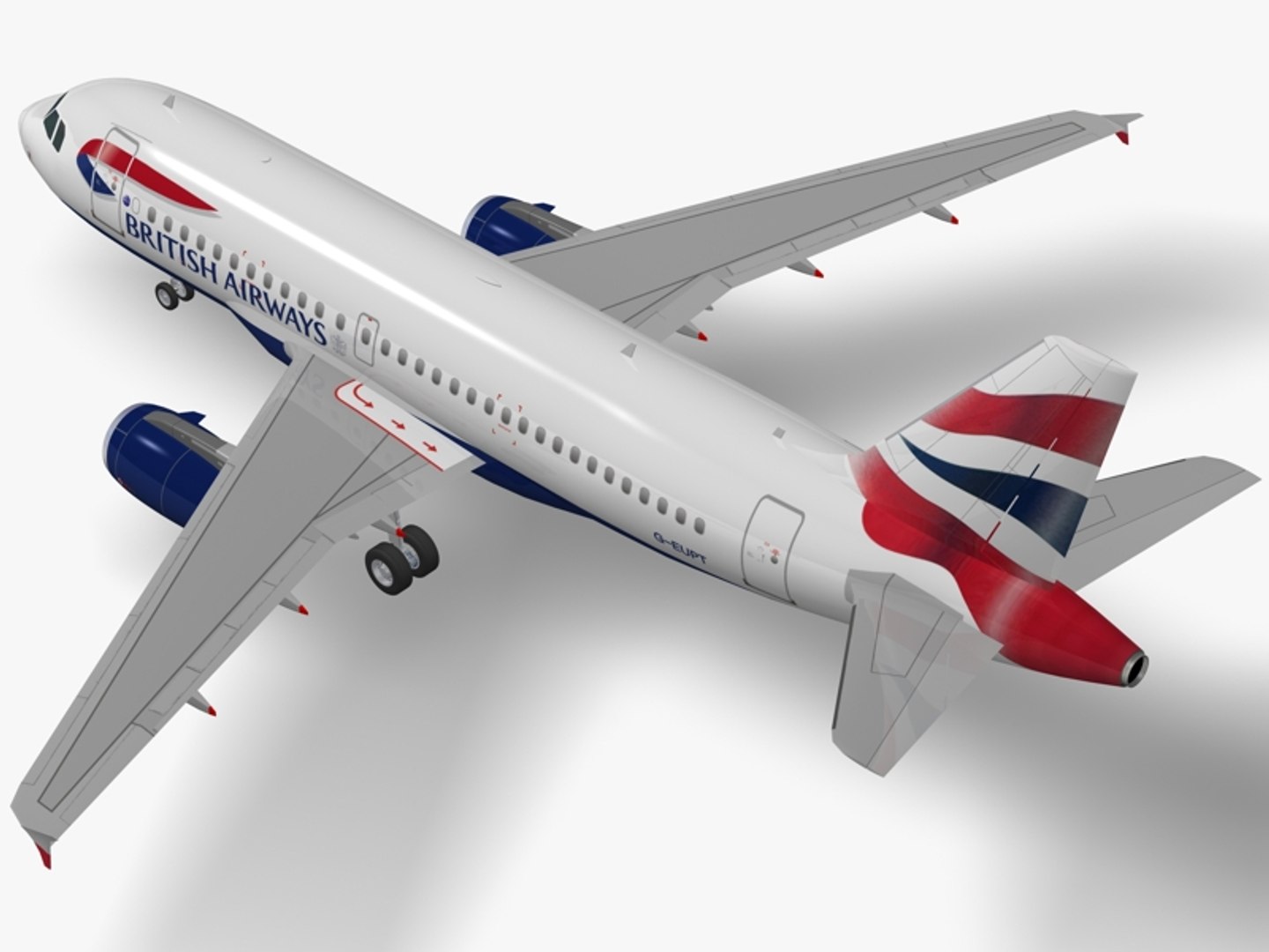 Airbus A319 British Airways 3d 3ds