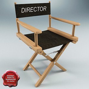 3d model director chair